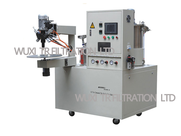 TRAB2 A B Two Compounds Filter End Cap Gluing Machine